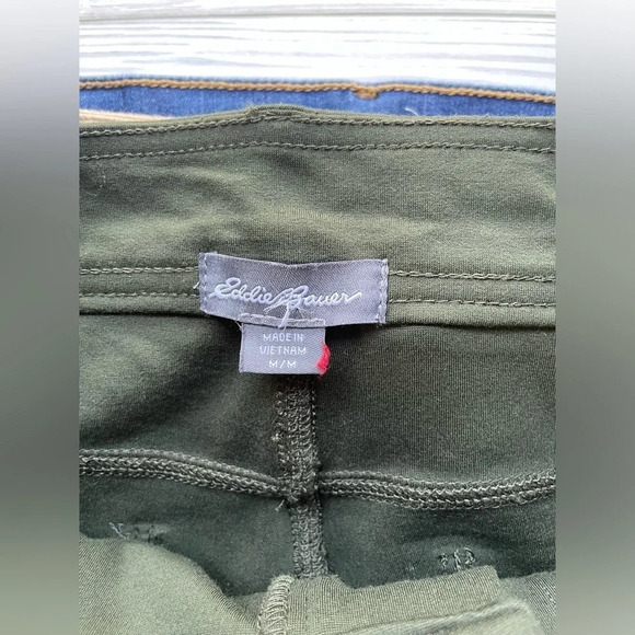 Eddie Bauer Pants Women Size Medium Skinny Stretch Army Green - Picture 3 of 9